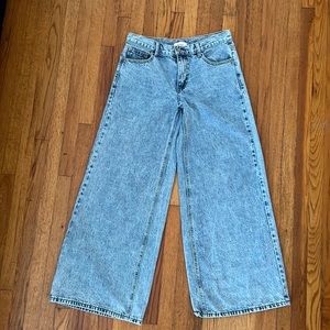 BDG wide leg pants, denim in light wash